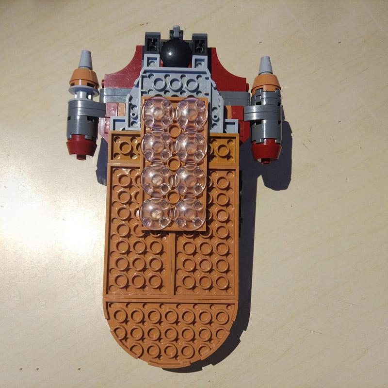 NEW MOC-56436 Space Plan X-34 Soro Suub Tan X-34 Landspeeder Fight DIY Building Blocks Minifigs Scale Airship Bricks Model Toys