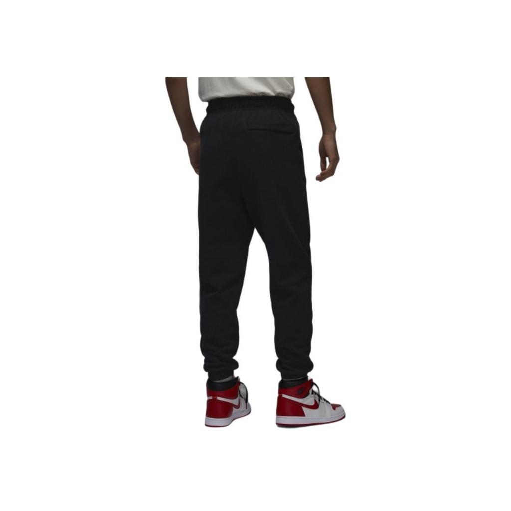 Jordan Solid Color Logo Joggers With Elastic Waist And Fleece Lining Men Bottoms Black DQ7469-010