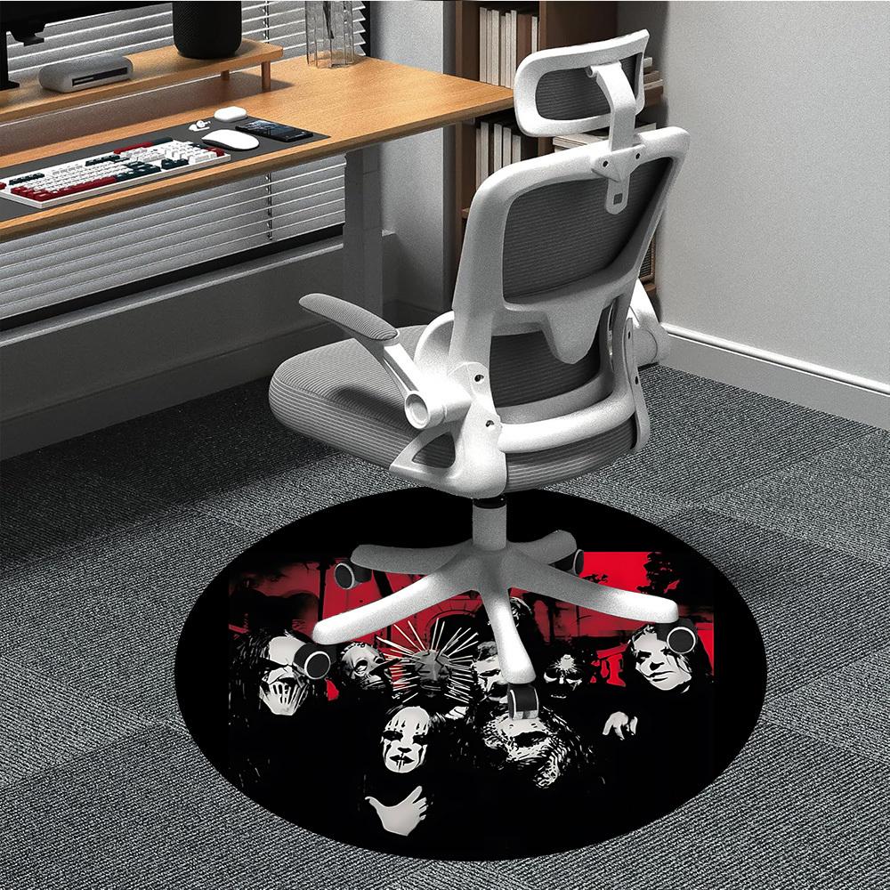 

1PC Ghost Metal Office Round Rug, Non-slip, Soft and Durable Office Rug for Interior Decoration, Perfect for Office yy250915081 80cm by 80cm