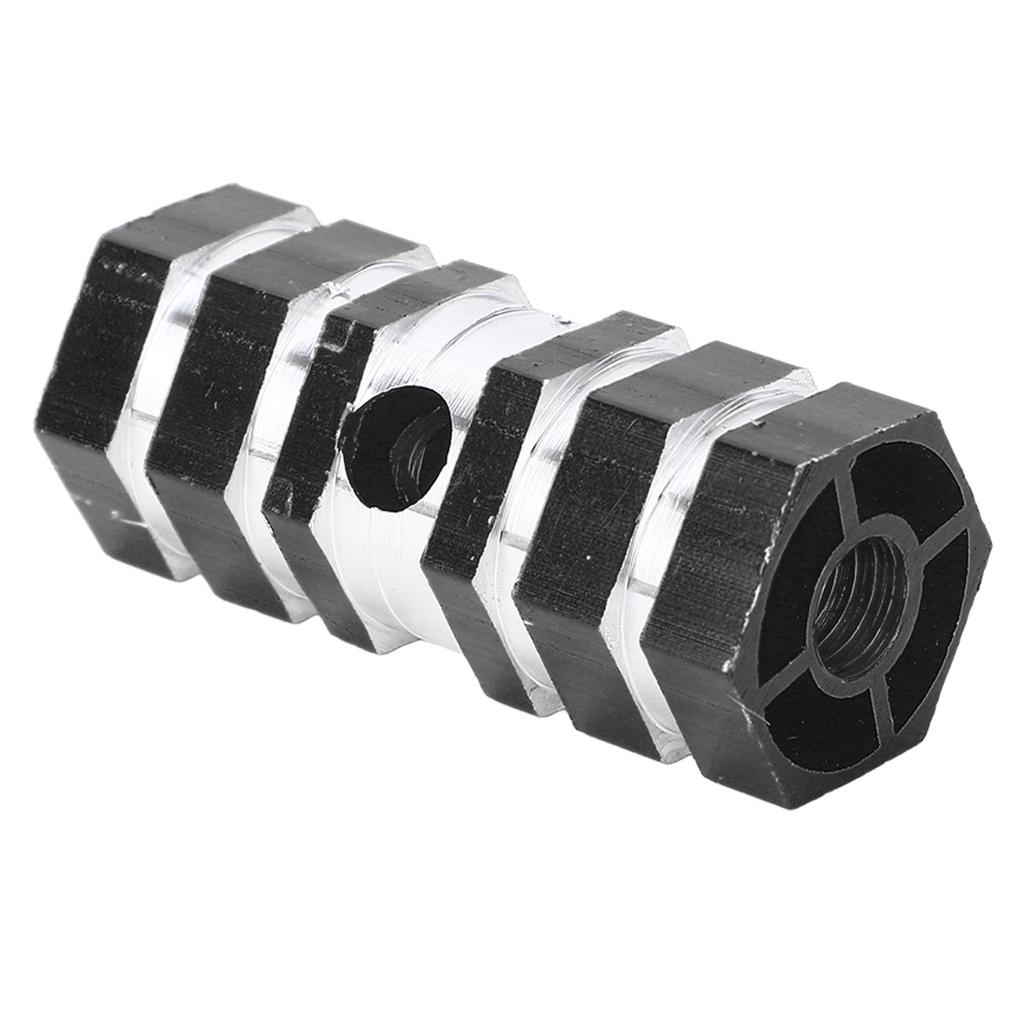 1 Pair Cycle Pedals Axle Foot Rest Pegs Anti Slip Rear Feet Pedals for Mountain Cycling Hexagonal Hollow 6CM Black