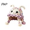 Gift for Craft Lovers Animal Hood Hat Crochet Kit, DIY Earflap Handmade Yarn Crafts Cute Crafting Project Adults Teens, Making Kit