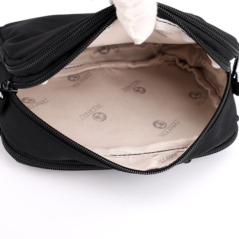 Damentasche Mehrfachtaschen Nylon-Tasche Muttertasche Einfarbig Umhängetasche Crossbody-Tasche