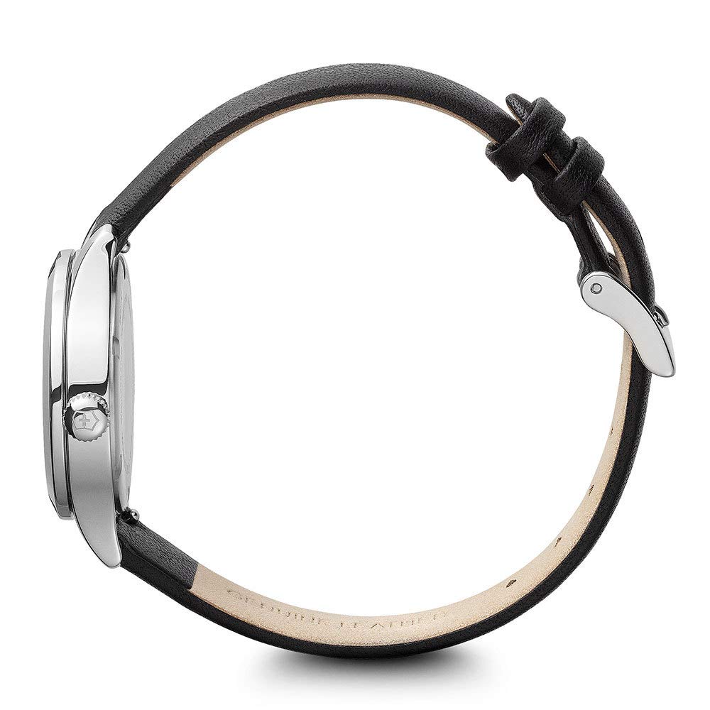 VICTORINOX ALLIANCE XS Stainless Steel Case Silver Black Leather 241838 Watch, (316L), Dial, Strap,