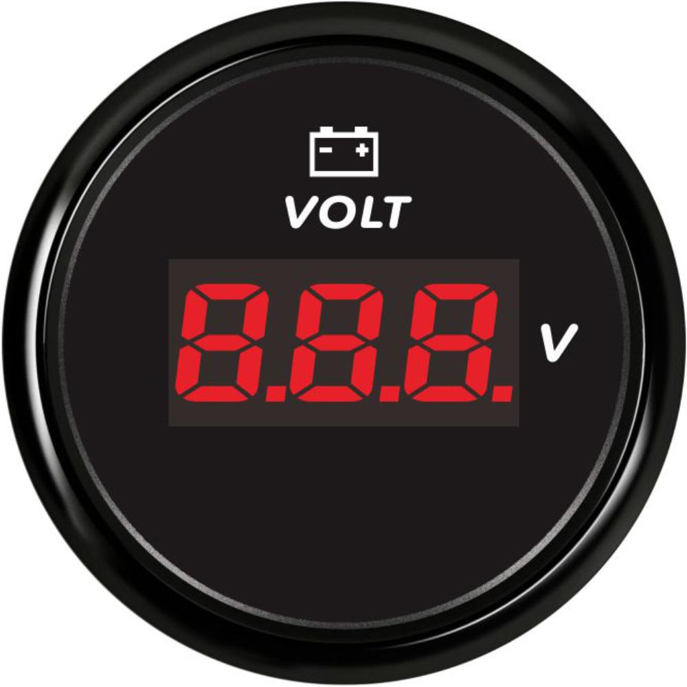 ELING Newest Waterproof Universal 52mm (2") Voltmeter Volt Gauge Meter with Red Backlight for Car Boat Yacht Truck