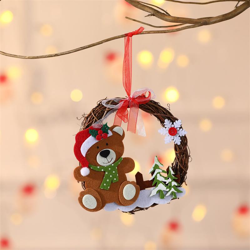 

Дерев яна Весела Різдвяна гірлянда Вінок Декор Настінні двері Санта-Клаус Лось Сніговик Орнаменти Різдвяний кулон Декор для дому 2024