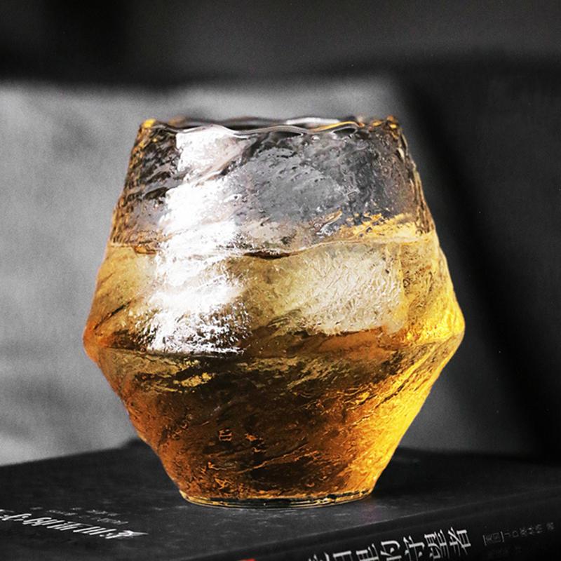 Japanese Handmade Hammered Whiskey Glass Heat-Resistant Juice Cup Liquor Whisky Crystal Wine Glass Cognac Brandy Snifter