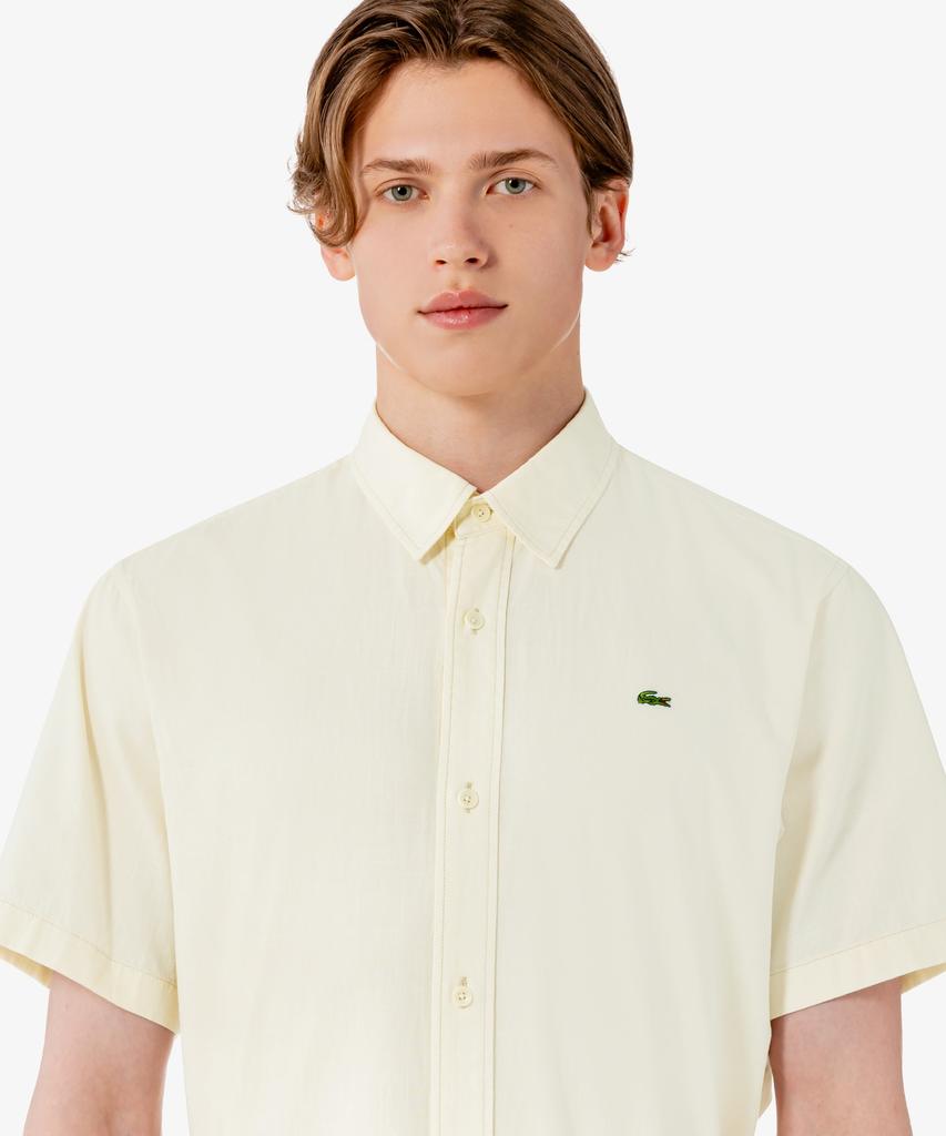 LACOSTE Men'S Chambray Short Sleeve Shirt Ch359E-56G 056