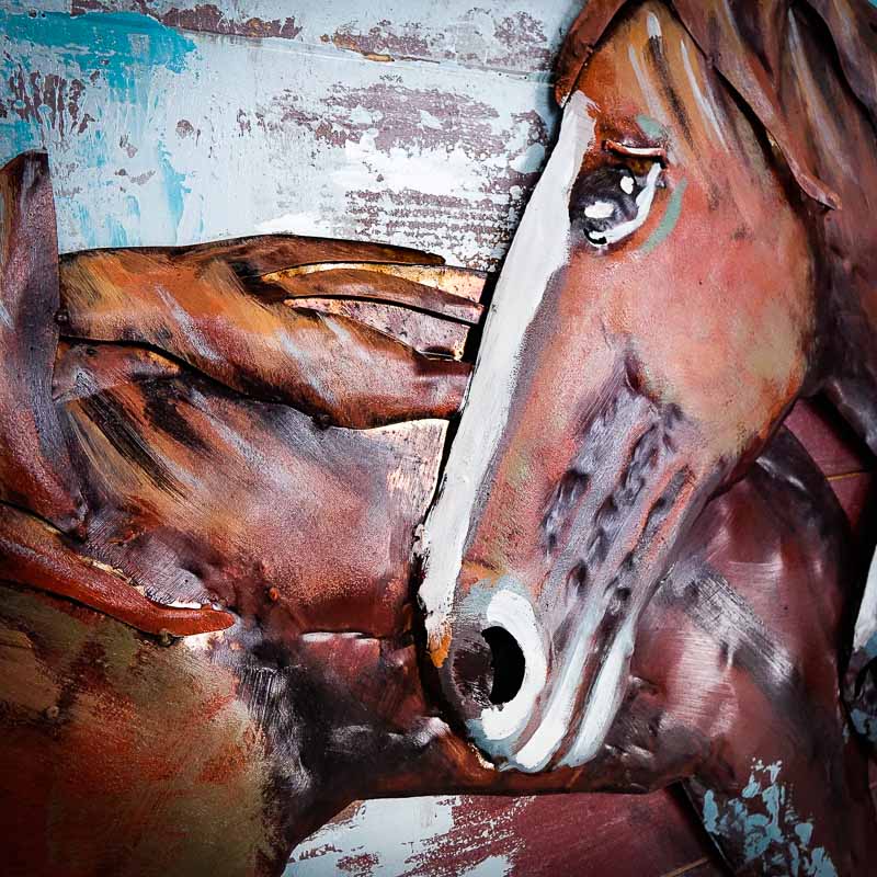 3D Metal Picture LOFT NATURE HORSES 100x70