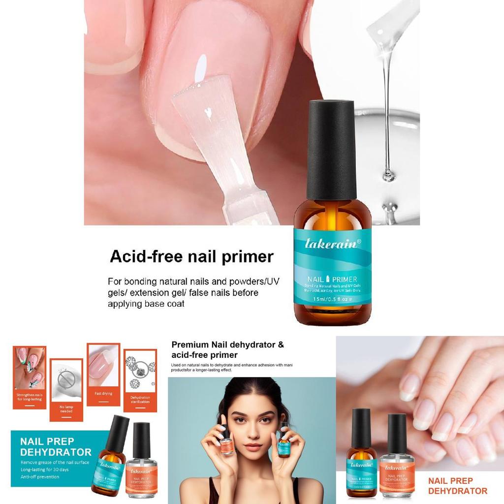 Nagel Primer Set Met Balancerende Oplossing En Lijm Voor Professionele Manicure Verzorging