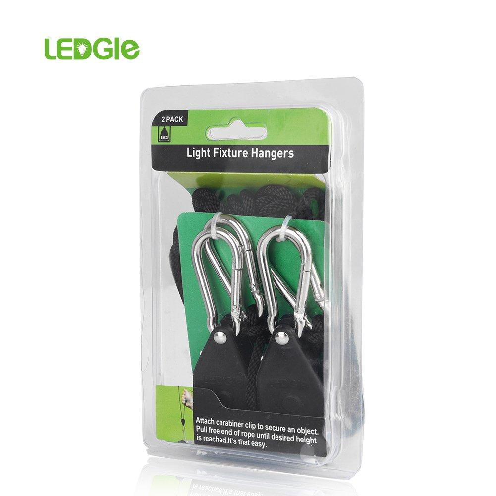 Ledgle 1/8" Rope Ratchet with Hooks for Packing Belts, 150 Lbs Capacity, Fully Locking, Set of 4