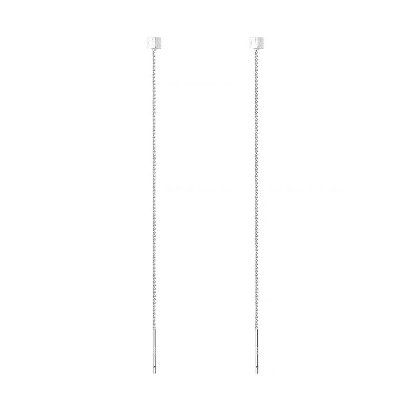 Elegant Square Tassel Earrings: High-End Women's Ear Jewelry for a Sophisticated Look