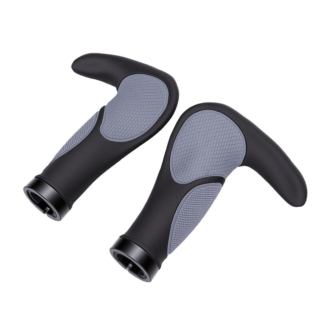 Bike Grips Anti Slip Shock Absorbing Ergonomic Mountain Bike Handlebar Grips Two Way Locking for Cycling