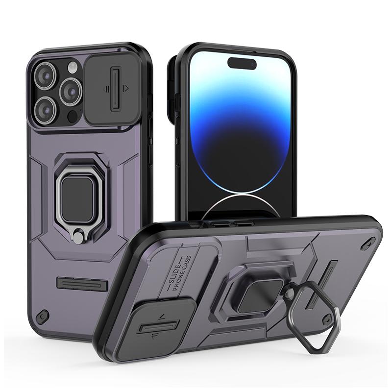 Fundas für iPhone 14 Pro Max Hülle Stoßfester Panzerring Schiebelinse Schützen Sie die Rückseite Coque für Apple iPhone 13 14 15 Plus Telefonabdeckung