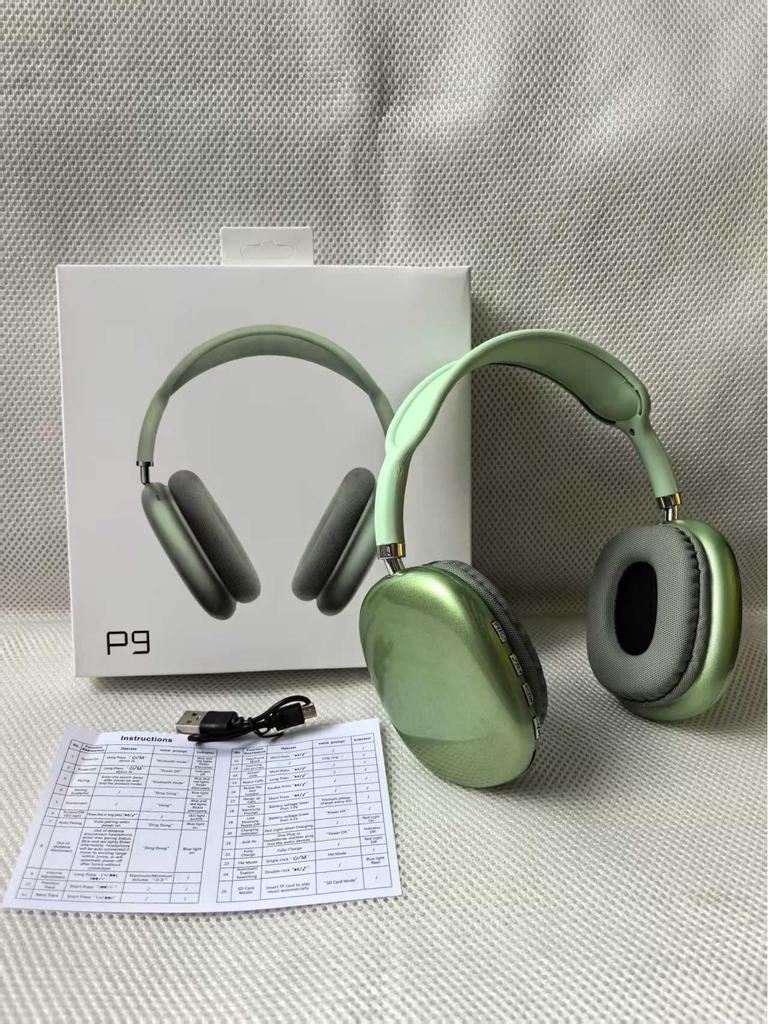 Bluetooth Over-Ear P9 Headset: Wireless Heavy Bass Sports & Gaming Earphones