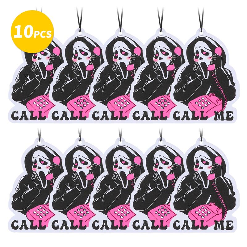 Car Air Fresheners - Pink Ghost Cute Car InteriorAccessories Hanging Scents Anime Freshener Automotive Room Decor