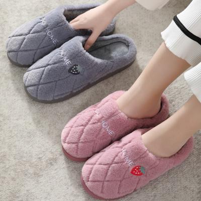 Cotton Slippers for Women In Autumn and Winter New Style for Couples Warm and Thick Soled Indoor Home Confinement Shoes with Plush and Fuzzy Slippers
