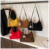 Stylish Suede Retro One-Shoulder Tote: Versatile Large-Capacity Commuter Bag
