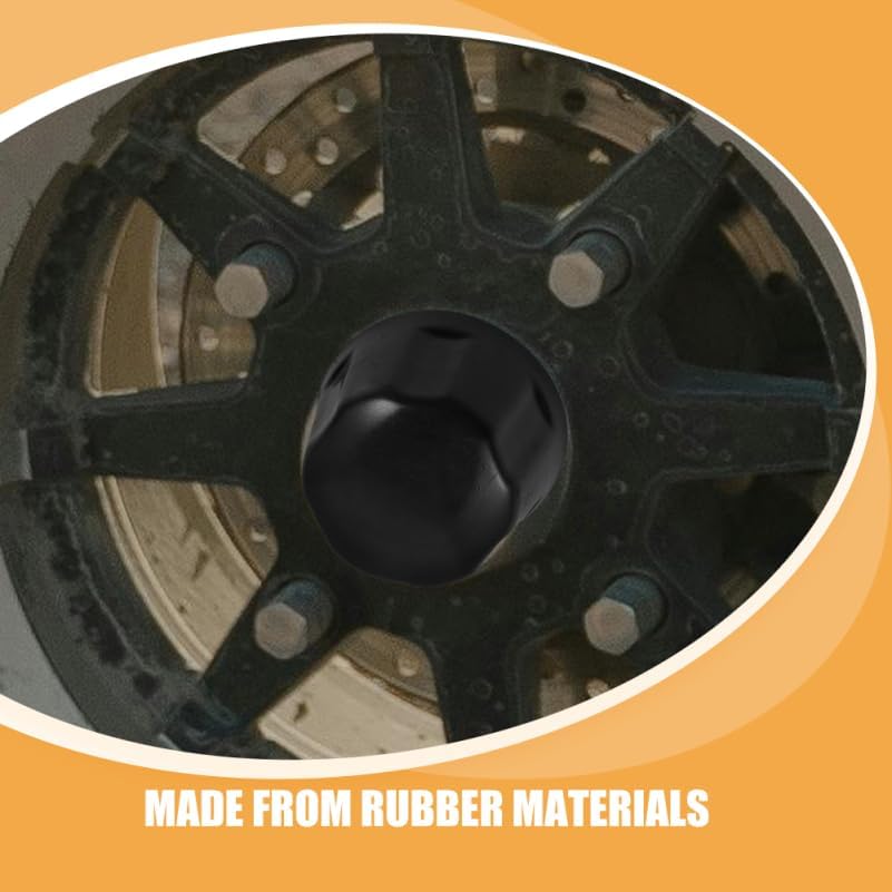 Rubber Dust-Proof Cap Cover for ATV Wheel Hub 2.17X1.57X1.38In Hubcaps Rim Protection for 110-250Cc Quad Go- Accessories