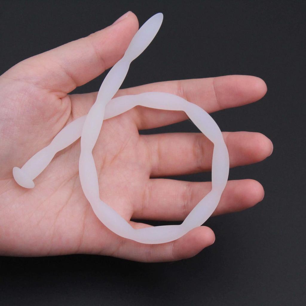 Silicone Wave Horse Eye Stick White Urethral Dilator Sextoys SM Penis Plug Men Urethra Masturbation Stimulator Adult Supplies