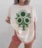 Retro Sunflower Bouquet Shirt, Floral Line Art Tee, Botanical Flower T-Shirt, Nature Lover Gift