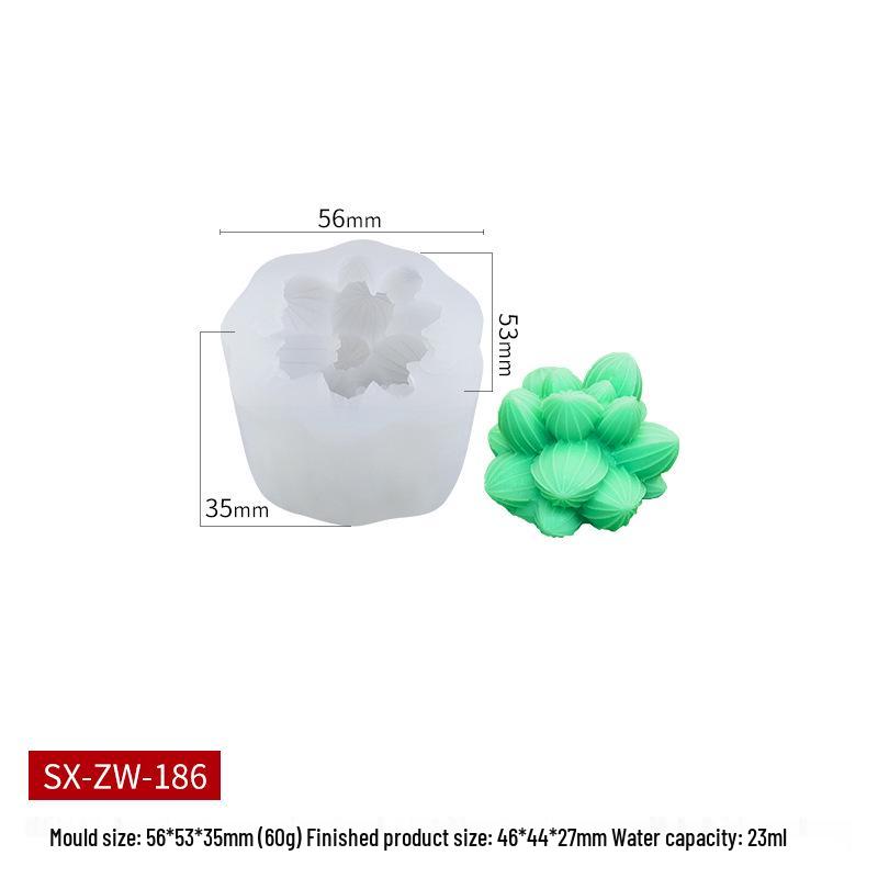 Mi Song Succulent Candle & Soap Silicone Mold for DIY Aromatherapy & Epoxy Crafts
