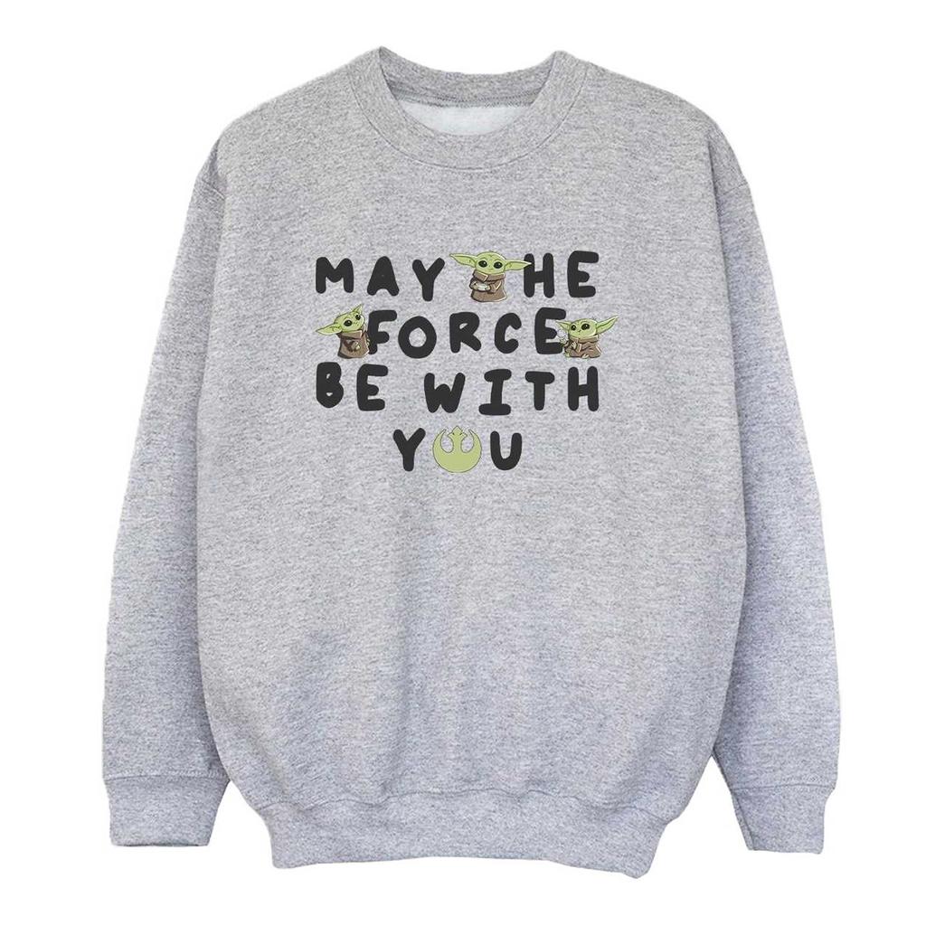 Star Wars Boys The Mandalorian Grogu May The Force Be With You Sweatshirt