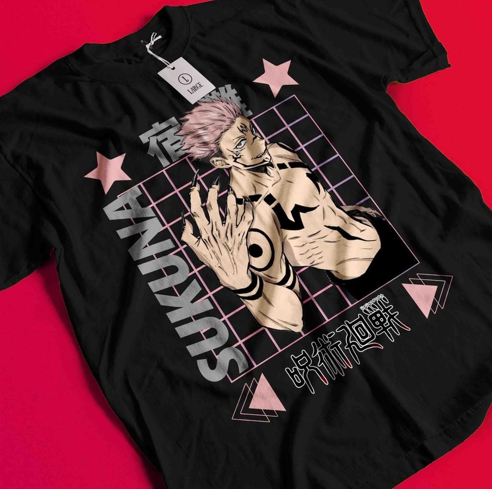 

Sukuna Shirt Gojo Satoru T-Shirt Jujutsu Kaisen Tshirt Toji Tee Itadori Mahoraga AA16 XL