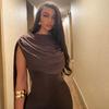 African Women's High-End Texture Drape Neck Mini Dress