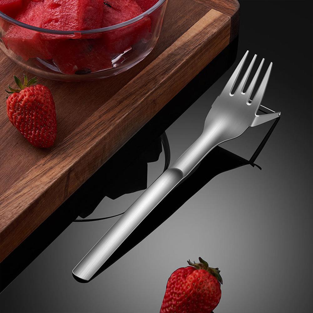 2-in-1 Multifunctional Fruit Fork 304 Stainless Steel Watermelon Fork Kitchen Accessories