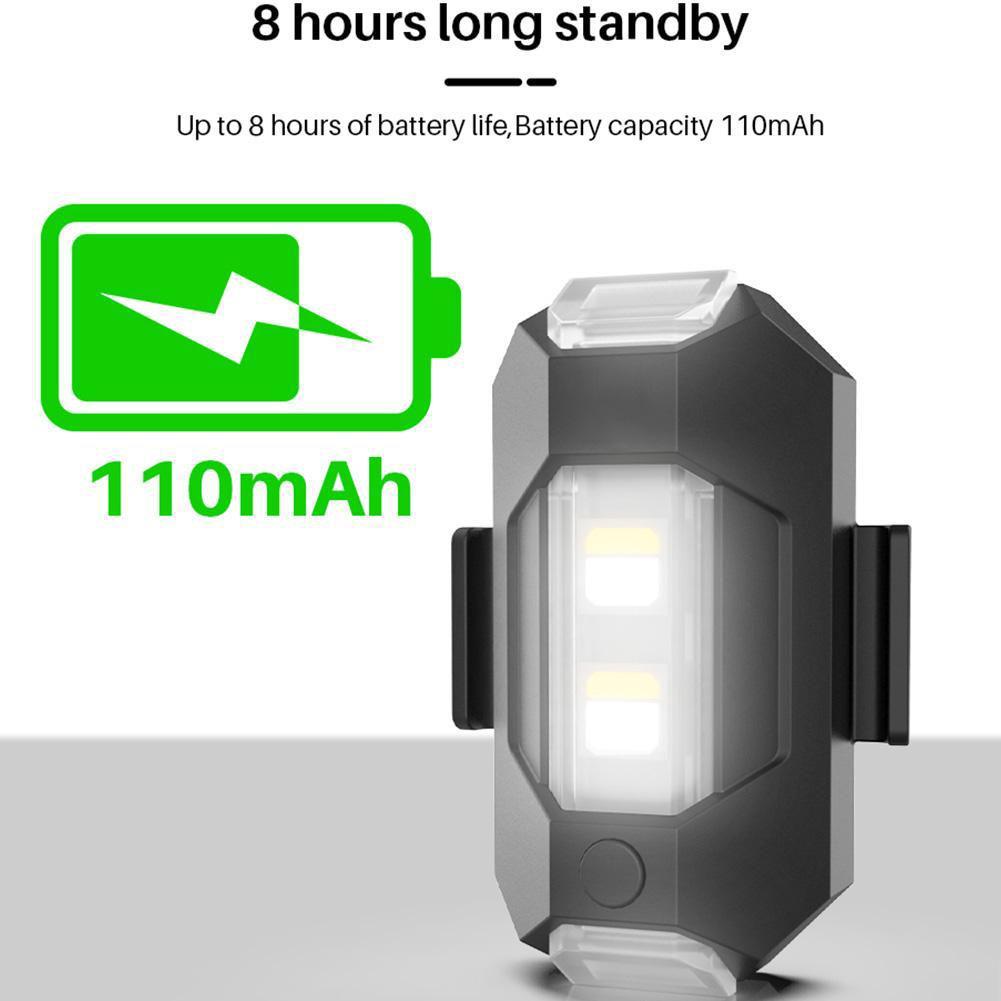 Universal Strobe Warning Light Perfect For Motorcycles, Drones, Bicycles 7-Color Usb Rechargeable Anti-Collision Tail Lamp