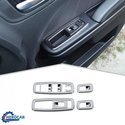 4 Piezas Cubierta de Recorte para Interruptor de Elevalunas Cromado para Dodge Charger y Durango y RAM 10-17
