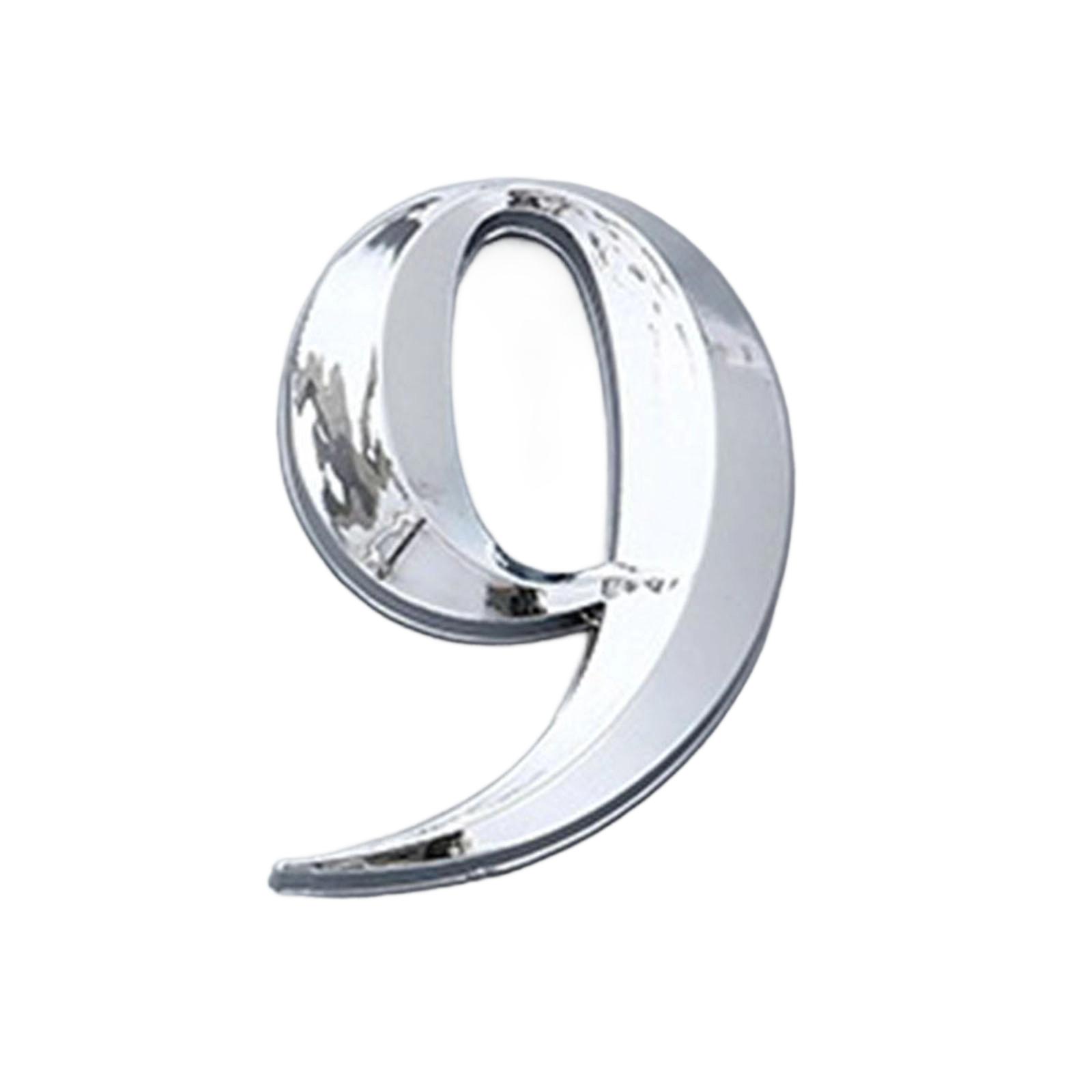 

0-9 Number Signage, Electroplated Number Signs , Door Number Signs (with Adhesive Backing) One Size