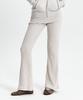 Kyuliti C Fold Banding Ribbed Flare Pants_Oatmeal