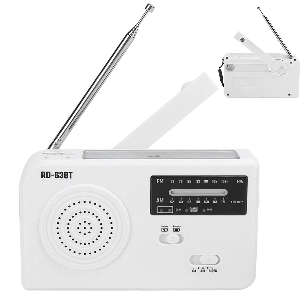 RD638 ABS Solar Energy Emergency Multifunction Hand Crank Radio Support FMCelsiusAM Function