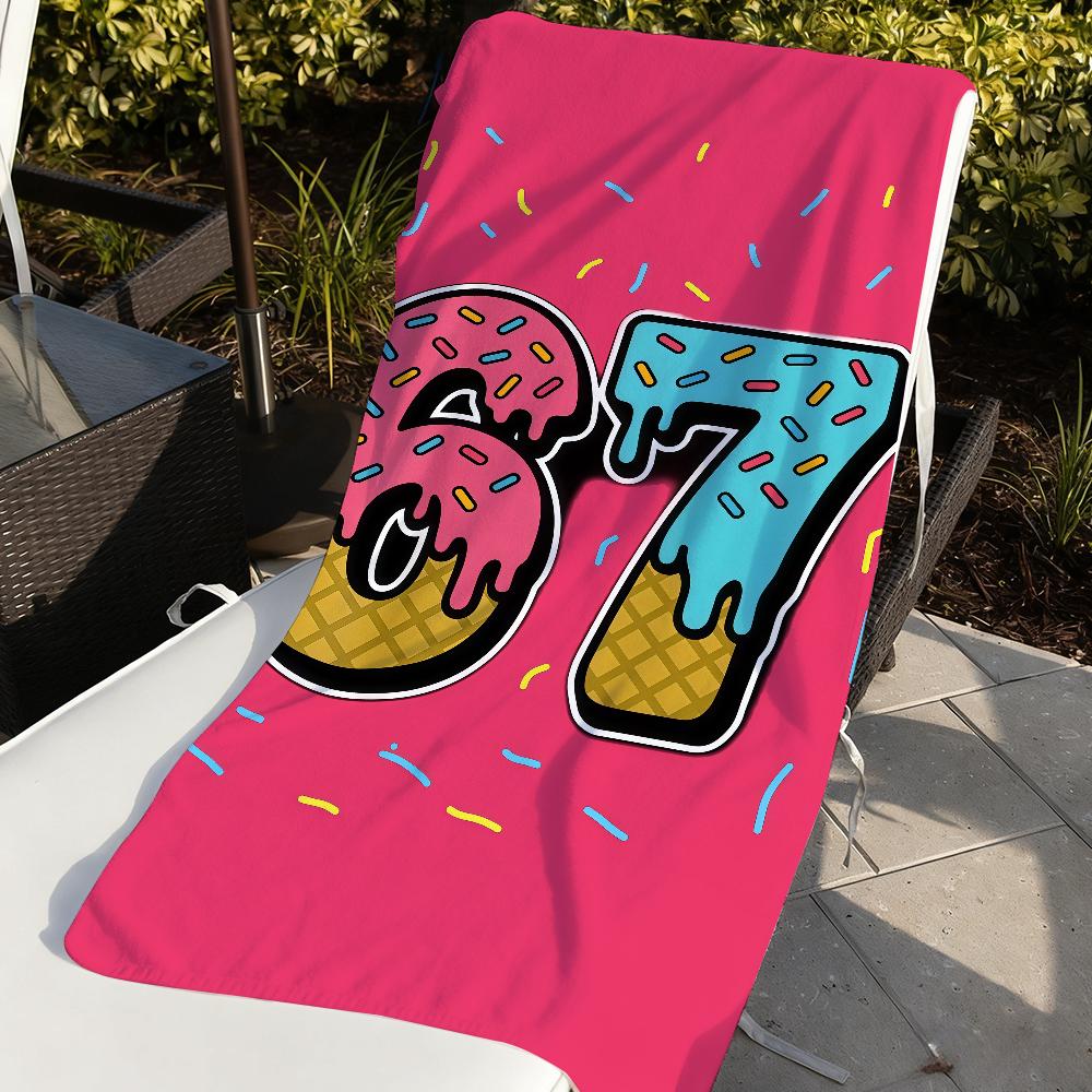 Funny Six Seven 67 Towel Sports Quick Dry Travel Camping Gear Sandproof Soft Light Large Beach Towel