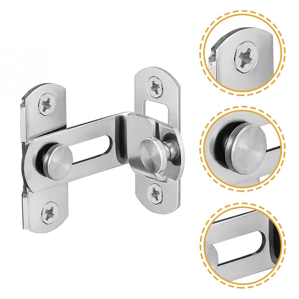 Stainless Steel Hook Lock Latch 90 Degree Flips Barn Door Lock For Sliding Gate Security Outdoor Safety Durable Fence