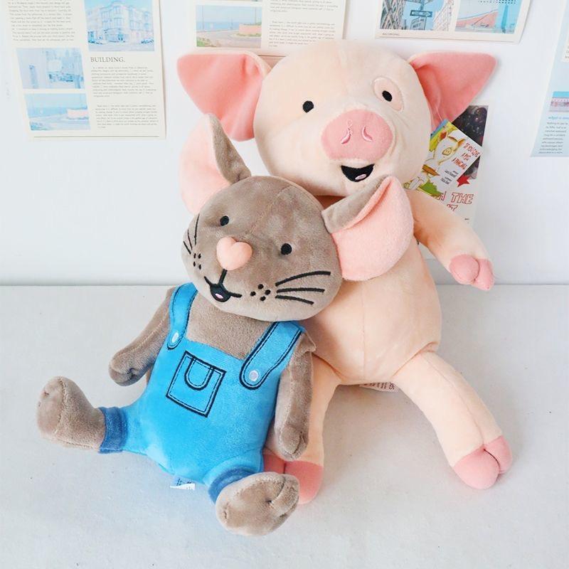 Anime If You Give A Mouse A Cookie Plush Toys Cartoon Pig Mouse Educational Stuffed Doll Plushie Animals Birthday Christmas Gift