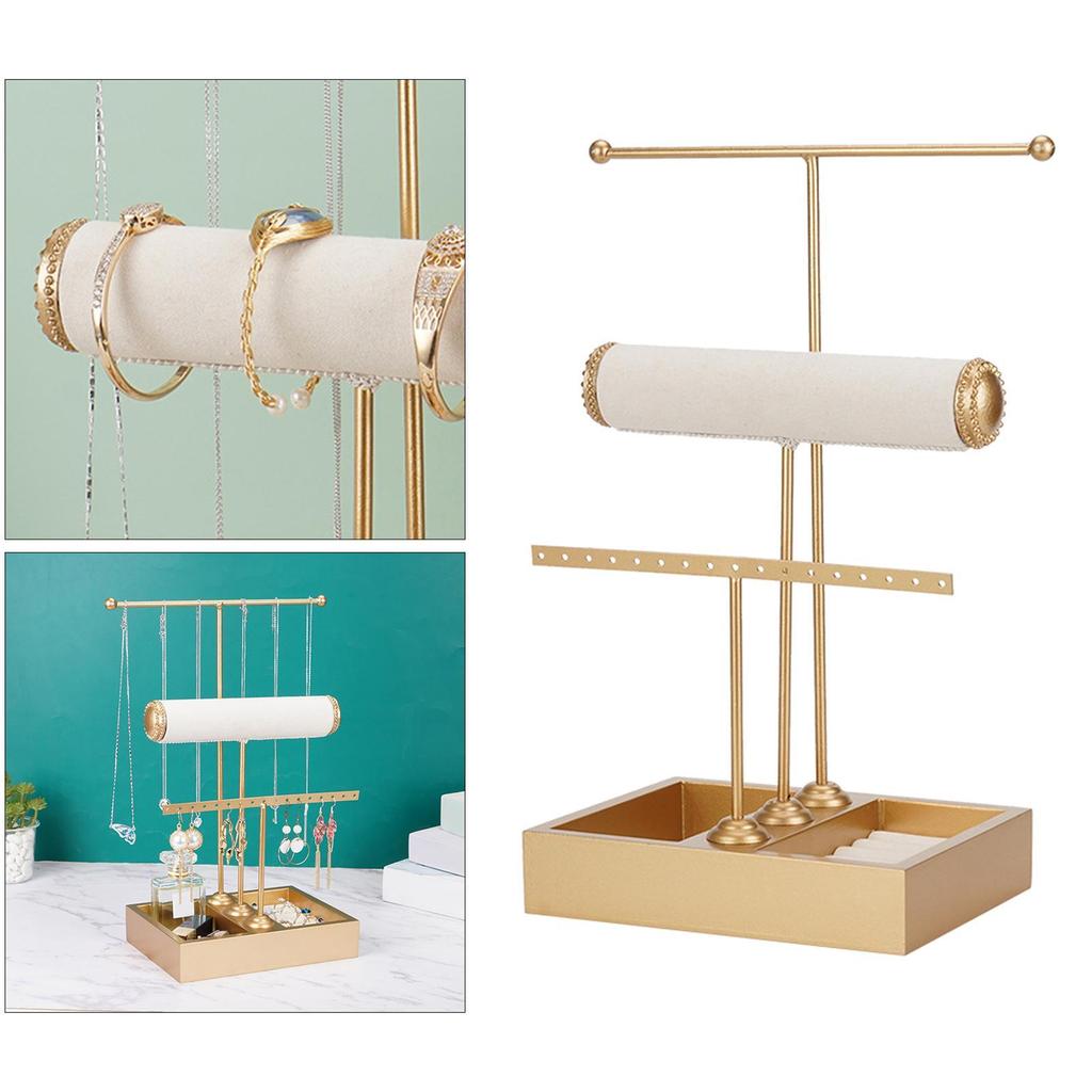 3-stöckiger Schmuckständer mit Ablage Elegante Halter-Organizer