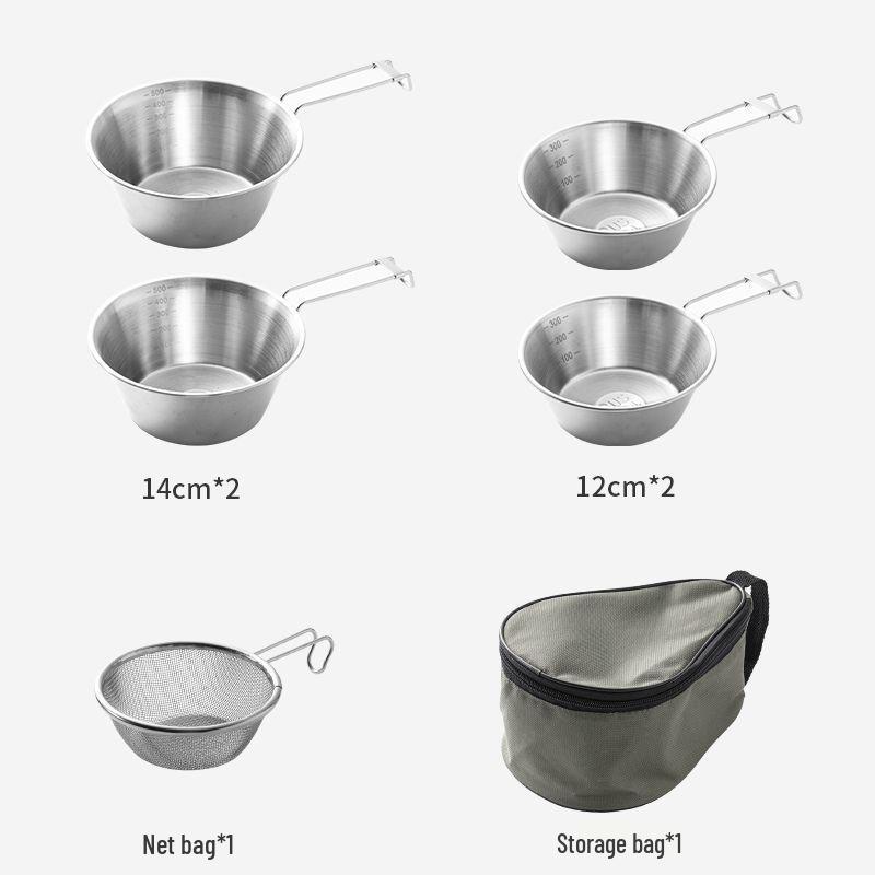 

Portable Folding Sierra Cup and Camping Tableware Set - 304 Stainless Steel