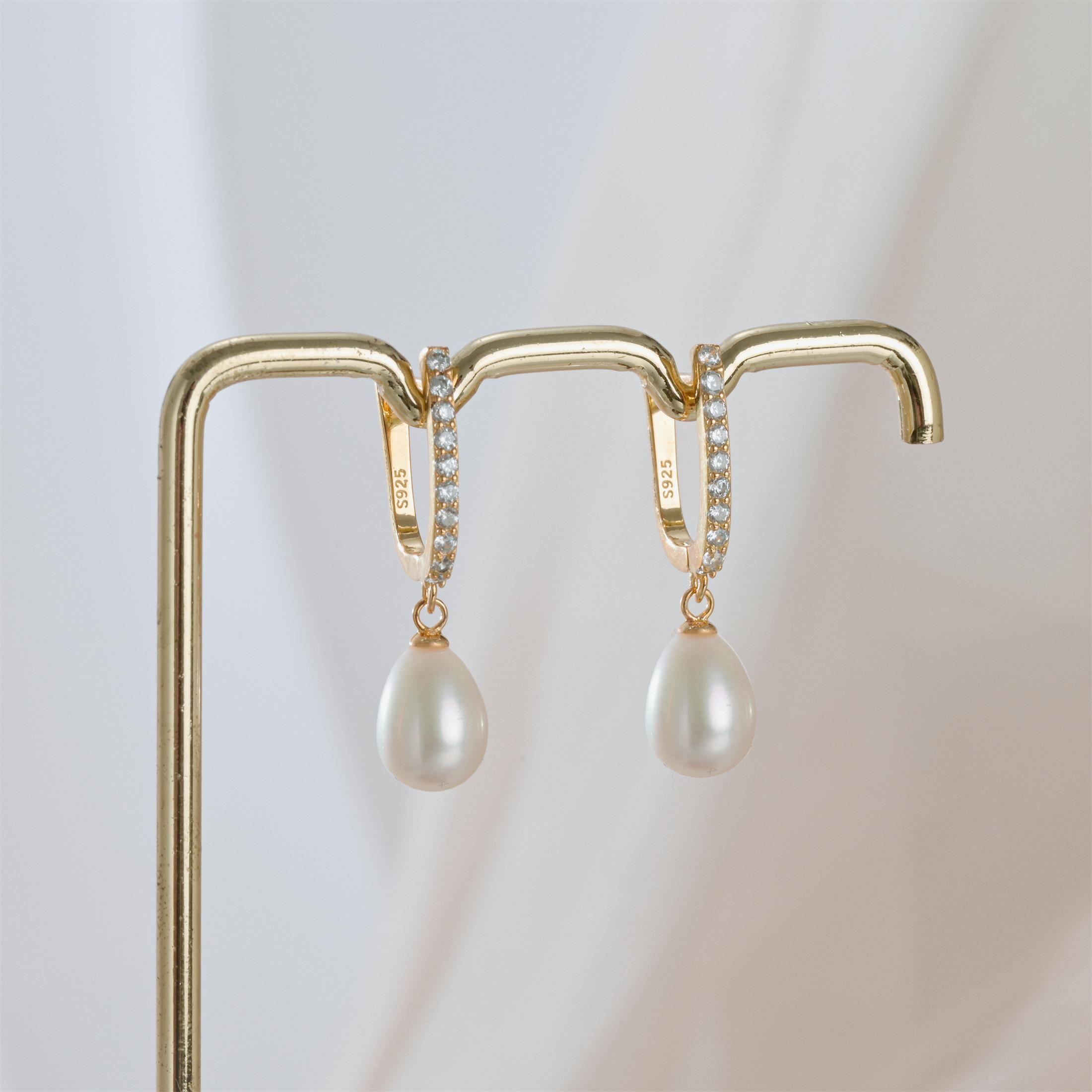 HENGSHENG Pearl Jewelry Earrings Natural Pearl Earrings Freshwater Pearls Jewelry Bohemian Earrings Wedding / Party / Daily белый