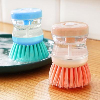 Soft Scrubber Soap Dispenser Household Press Type Dish Brush Cleaning Tool Pot Brush Cleaning Brush