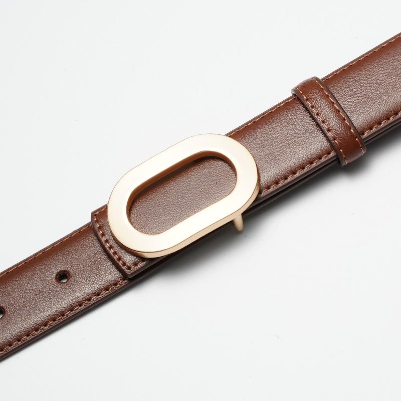 

Genuine Leather Women s Belt, Two-layer Cowhide with Casual Pants, Sweater, Suit Decoration, Women s Thin Belt