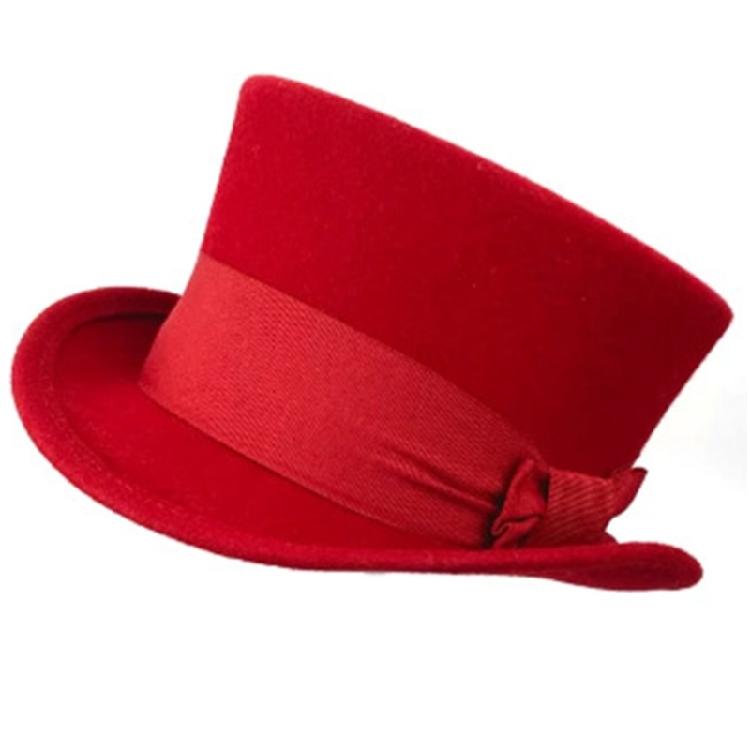 Gentlemen Top Hat Wool Fedora Hat Gift for Boyfriend Top Hat Short Brim