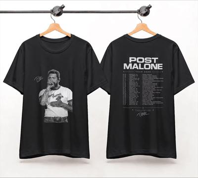 Post Malone Tour 2026 Vintage Rap Hip Hop Retro Unisex Graphic T-Shirt