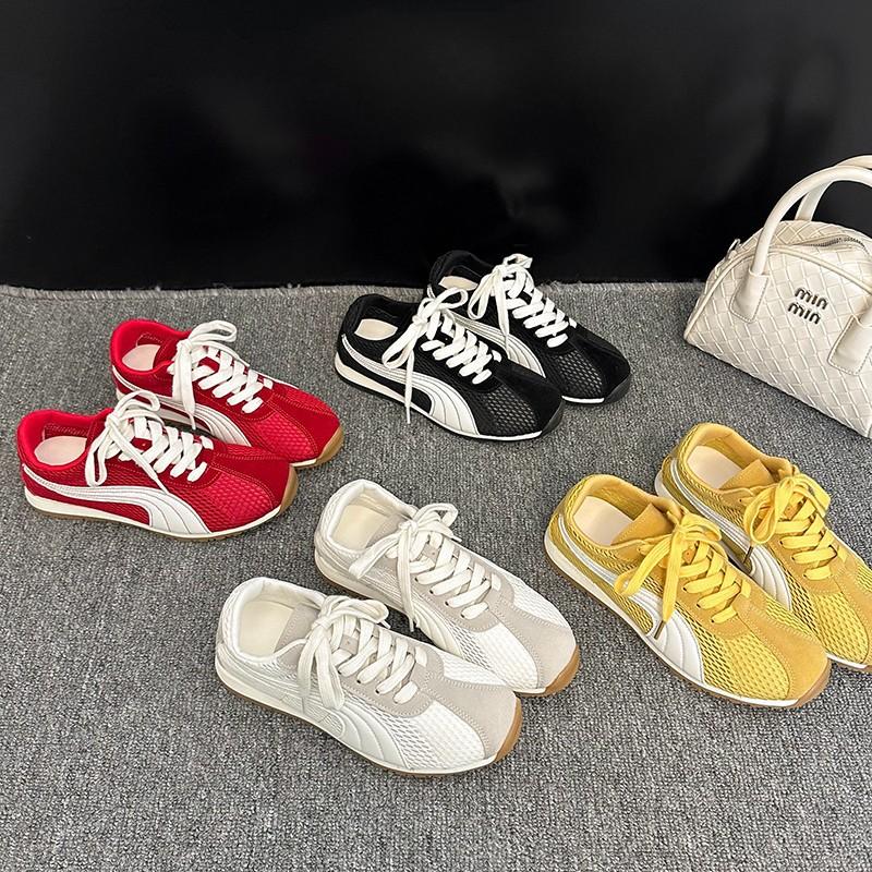 Super Fire Red Forrest Gump Training Shoes Women's 2025 New Summer Thin Mesh Sports Casual Shoes Flat Baseplate Shoes