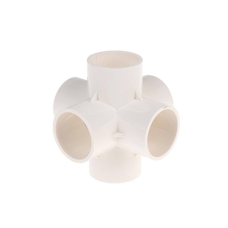 Heavy Duty PVC Pipe Coupler 20/25/32/40/50mm 3/4/5/6 Way 3D Connectors for Agricultural Irrigation DIY Pipe Rack Plumbing Repairs