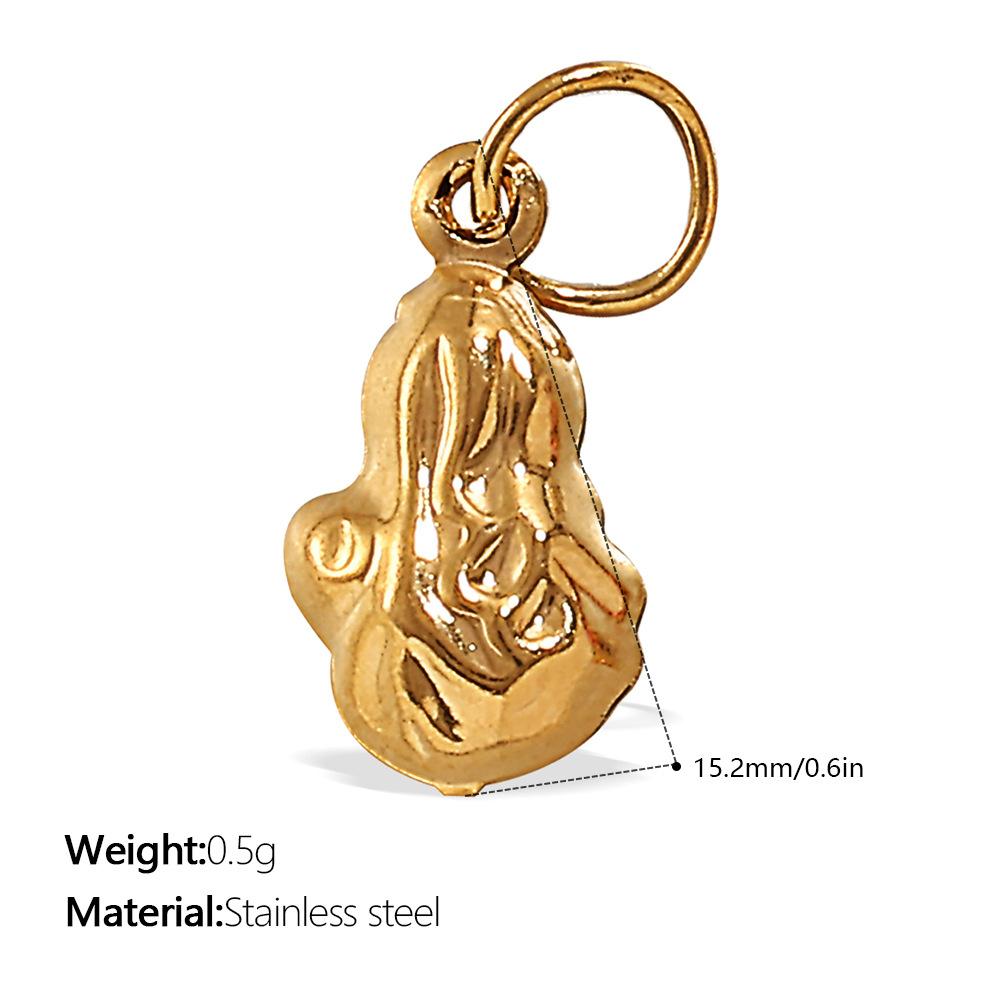 European and American creative colorful and diverse DIY pendant stainless steel plated 18K gold versatile pendant collection