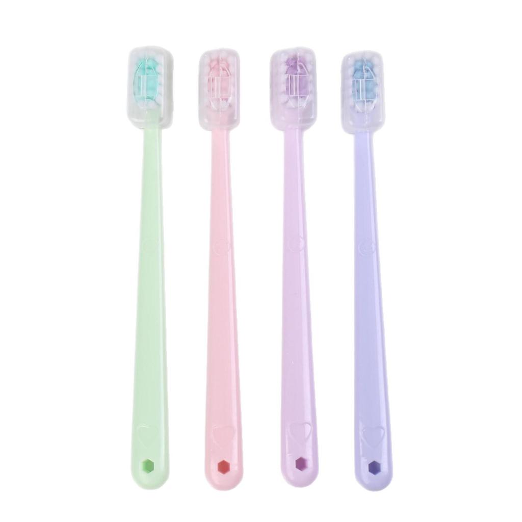 Macaron Color Soft Bristle Toothbrush Family Pack - Adults, Couples & Students, Travel-Friendly