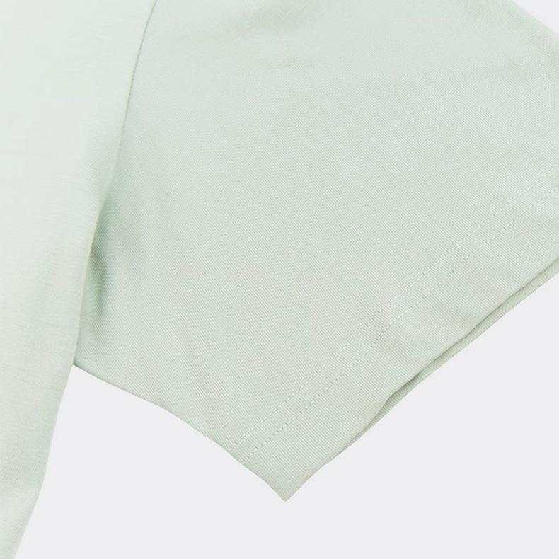 Adidas Solid Color Logo Casual Round Neck Short Sleeve T-Shirt Unisex Tops Green IT4337