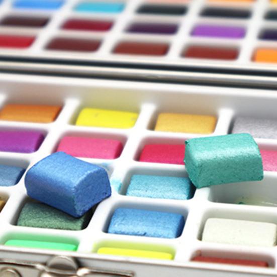 1 Set Solid Watercolor Set Solid Concentration 50/72/90 Colors DIY Portable Artist